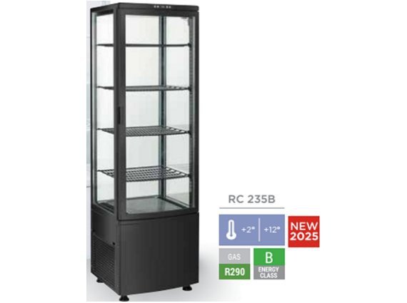 Vetrina refrigerata tutto vetri RC 235B +2/+12°C.